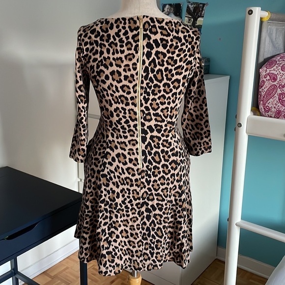 Kate Spade 3/4" Sleeve Leopard Print Ponte Dress! - Picture 6 of 16